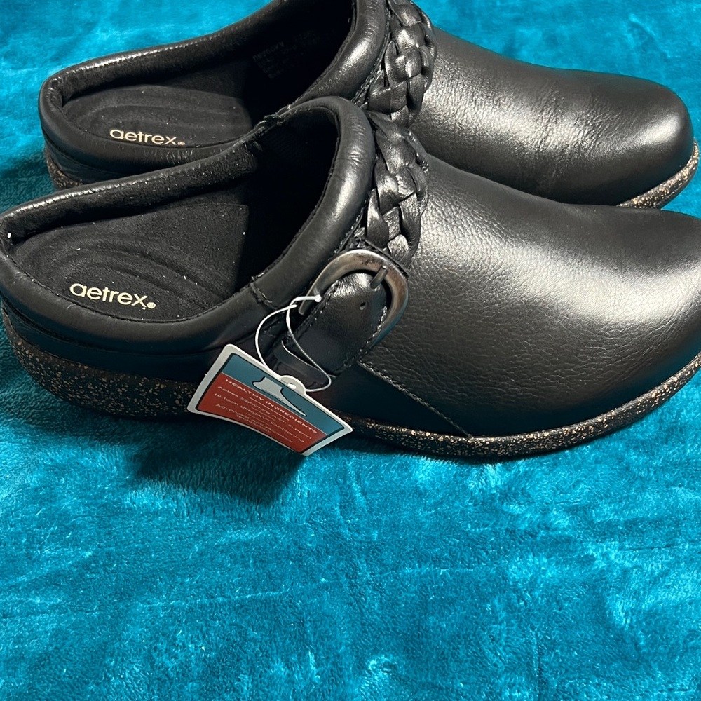 NEW!Aetrex Libby Braided Clog sz 9.5